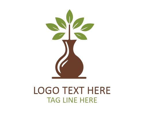 Simple Bouquet Flower Vase Logo