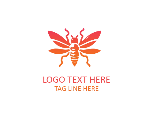 Simple Bug Icon Logo