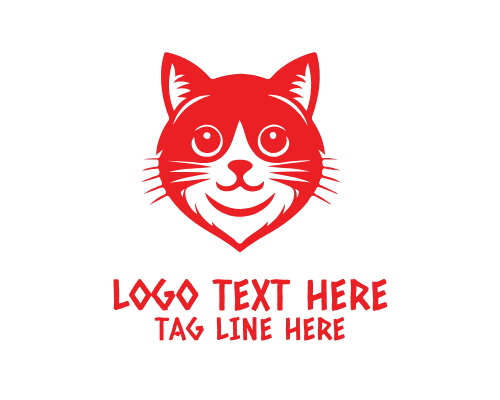 Simple Cat Outline Logo