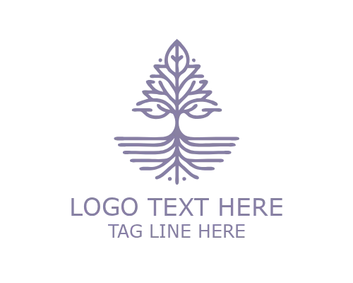 Simple Circle Tree Monoline Logo for Clean Eco Branding