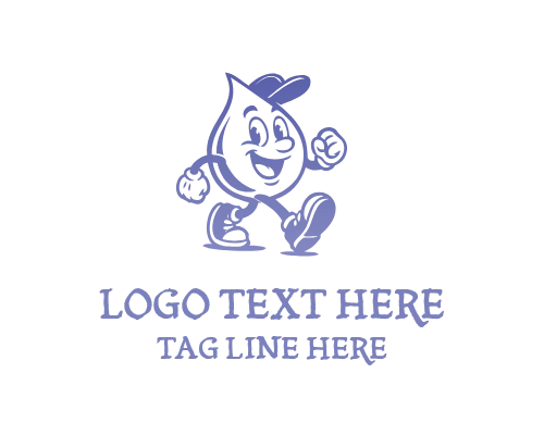 Simple Drop Mascot Logo
