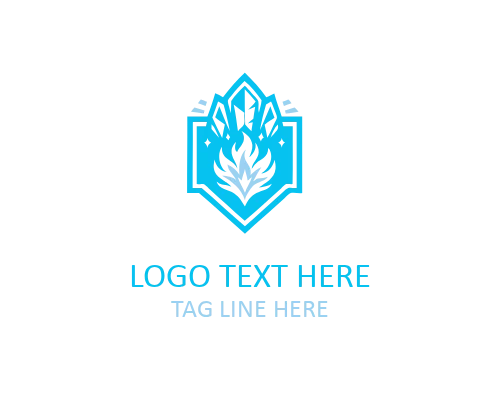 Simple Fire and Ice Logo for Clean Branding and Minimal Identity