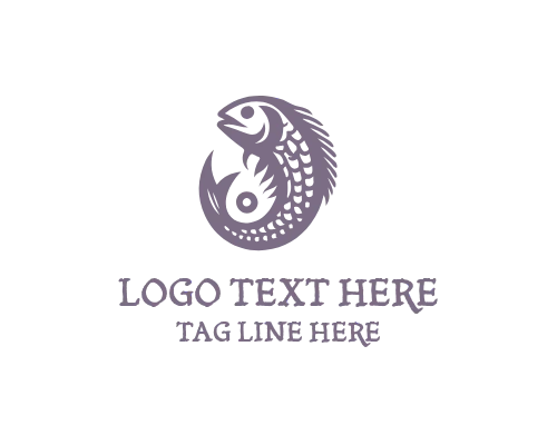 Simple Fish Icon Logo