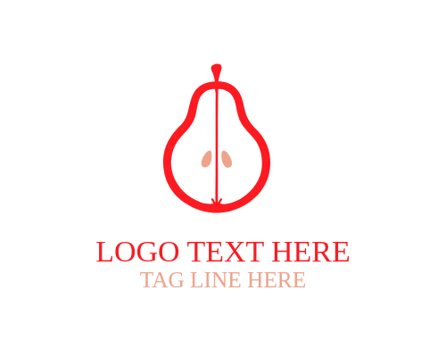 Simple Flat Pear Logo for Minimal Branding and Clean Identity