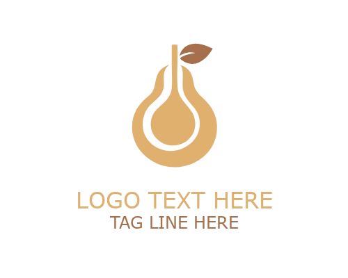 Simple Flat Pear Logo