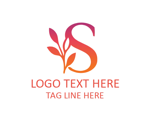 Simple Floral Letter S Logo