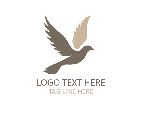 Simple Flying Bird Minimal Logo