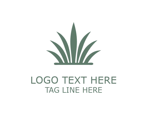 Simple Grass Emblem Logo