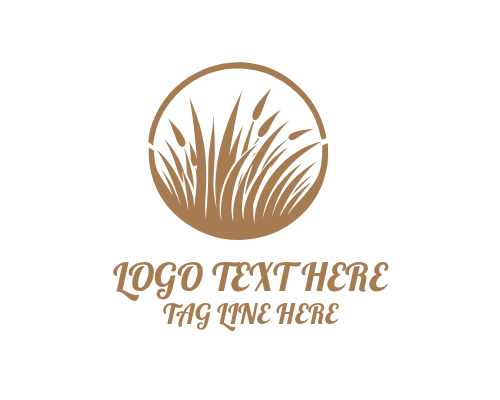 Simple Grass Logo for Lawn Maintenance Branding