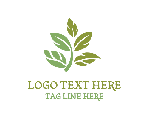 Simple Green Leaf Nature Logo