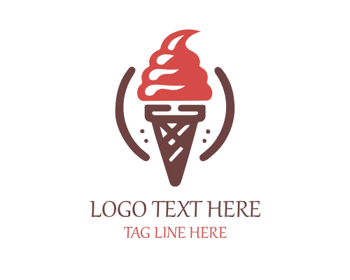 Simple ice cream Logo