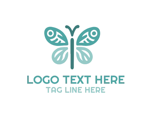 Simple Icon Butterfly Logo
