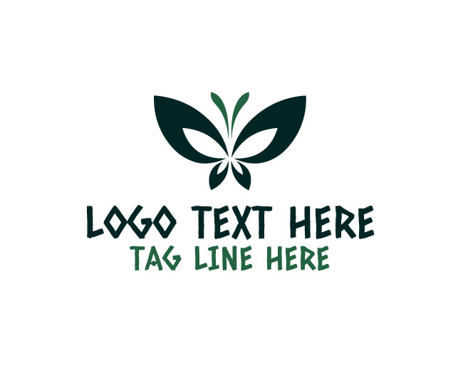 Simple Leaf Butterfly Logo