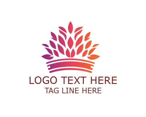 Simple Leaf Crown Logo for Clean Natural Branding