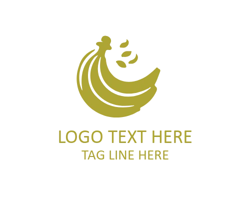 Simple Line Banana Logo for Minimal Food Branding