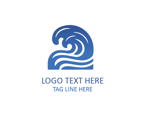 Simple Line Waves Logo for Minimal Marine Branding