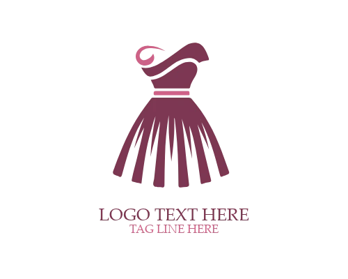  Simple Line Women Dress Logo