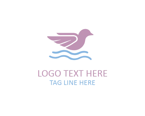Simple Linear Bird Outline Logo