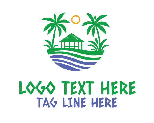 Simple Living Hut Logo