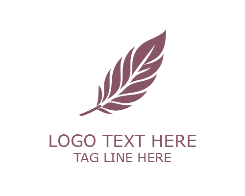 Simple Minimalist Feather Logo for Clean Branding