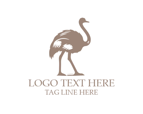 Simple Ostrich Mark Logo
