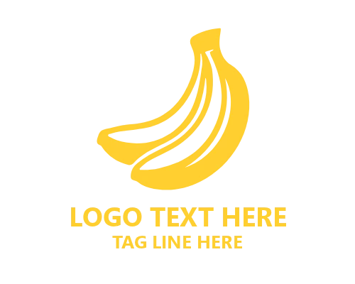 Simple Outline Banana Logo for Minimal Food Branding