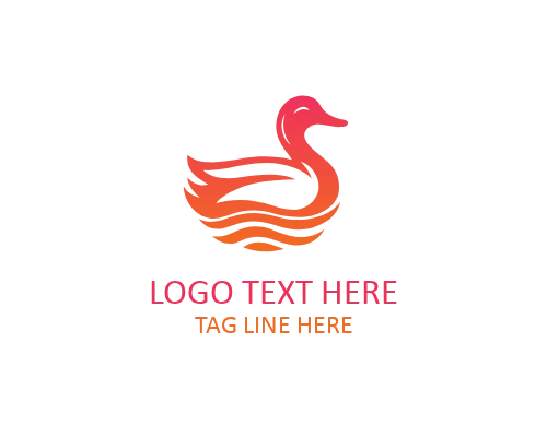 Simple Outline Duck Logo