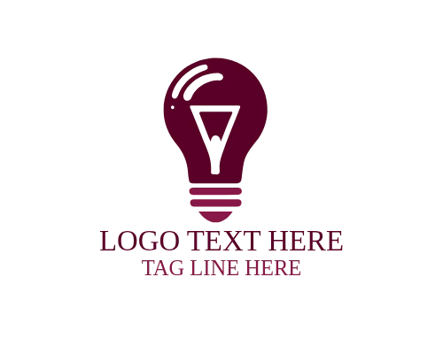 Simple Outline Idea Bulb Logo