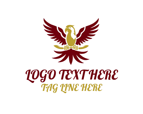 Simple Outline Parrot Logo
