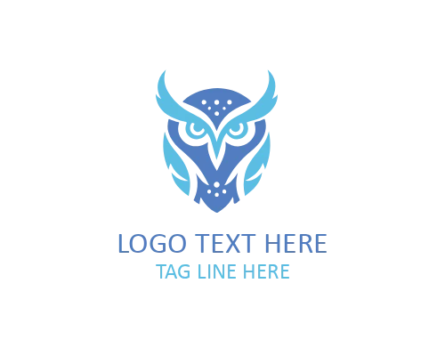 Simple Owl Badge Logo