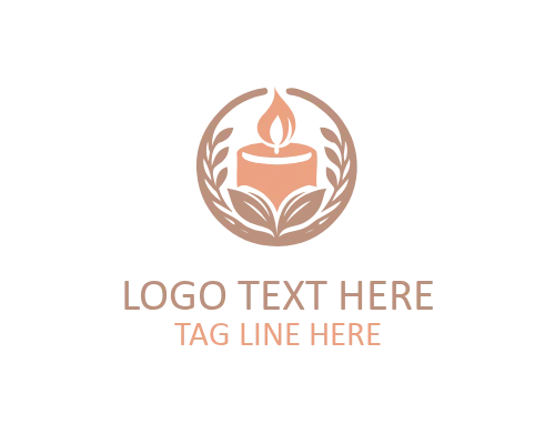 Simple Pillar Candle Logo