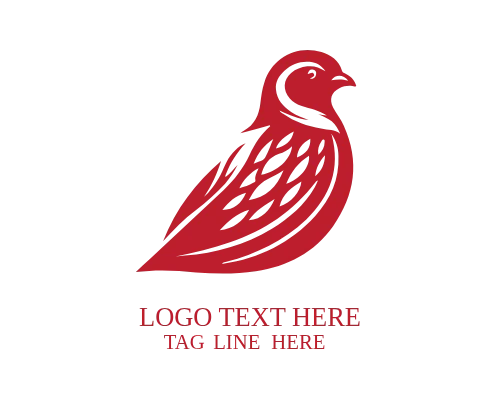 Simple Quail Symbol Logo