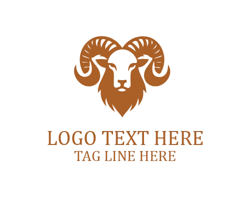 Simple Ram Head Logo