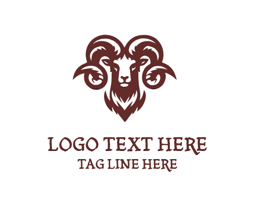 Simple Ram Silhouette Logo
