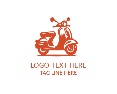 Simple Scooter Icon Logo