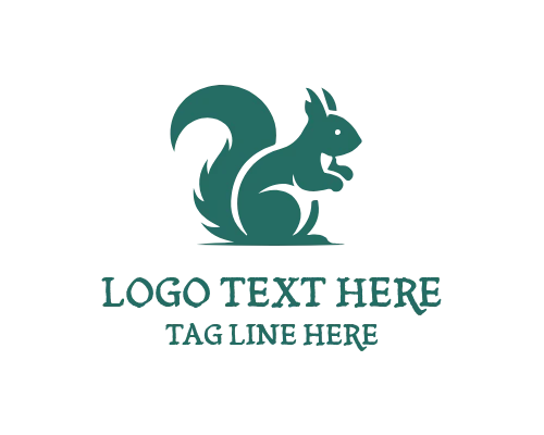 Simple Squirrel Icon Logo