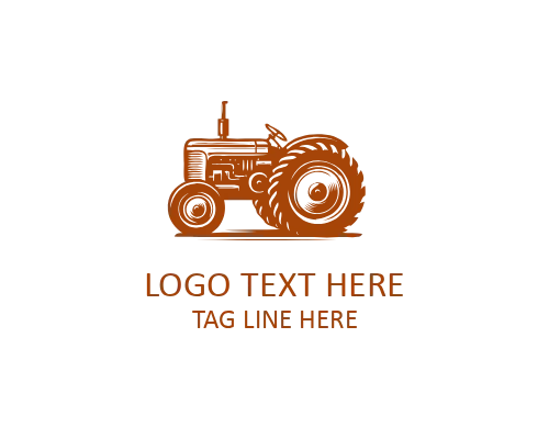 Simple Tractor Farm Icon Logo for Clean and Minimal Branding