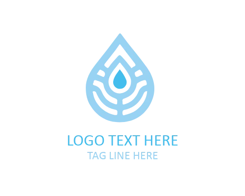 Simple Water Drop Icon Logo