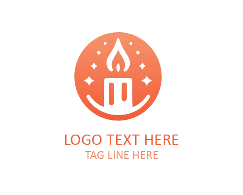 Simple Wax Candle Logo Design