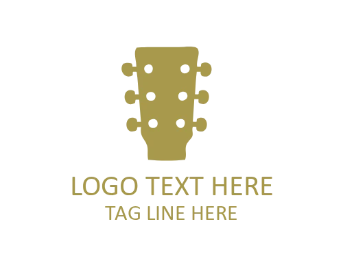 Single Contour Guitar Minimalist Logo
