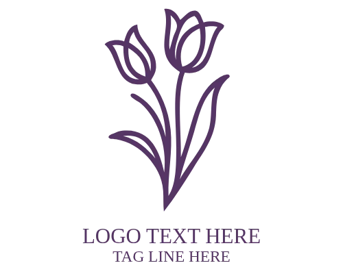 Single Line Flower Logo