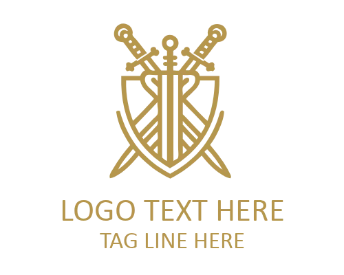 Single Monoline Sword Logo