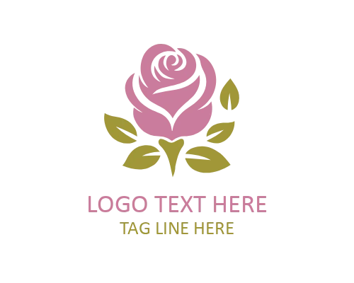 Single Rose Icon Logo