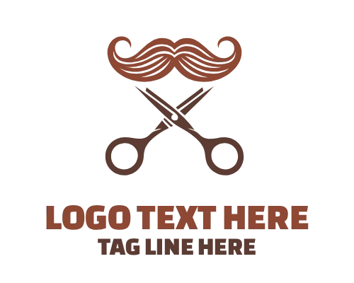 Single Scissors Barber Logo