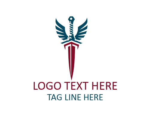 Single Sword Logo for Warrior and Combat Branding