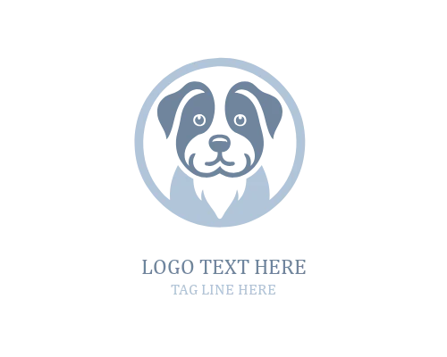 Sitting Cute Puppy Logo