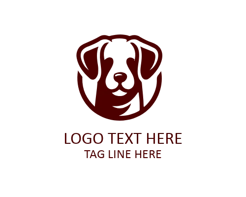 Sitting Doggy Pet Logo