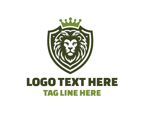 Sitting Lion King Peaceful Logo