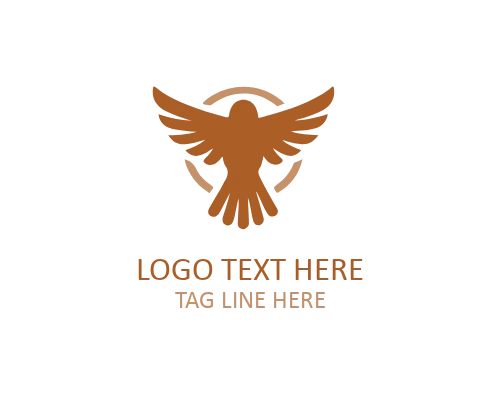 Sitting Sparrow Logo Symbol