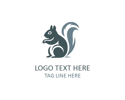 Sitting Squirrel Logo Icon